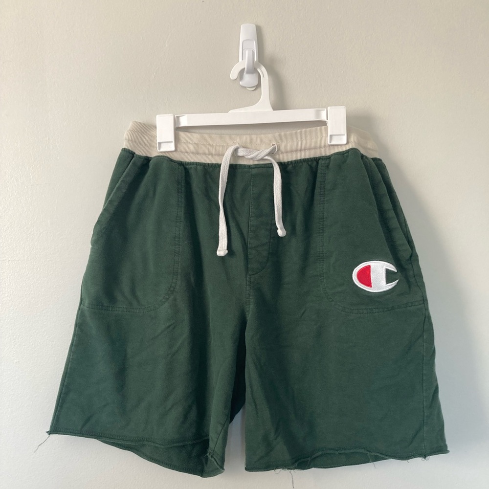 Champion Mens Green Cut-off Drawstring Shorts (1XL)